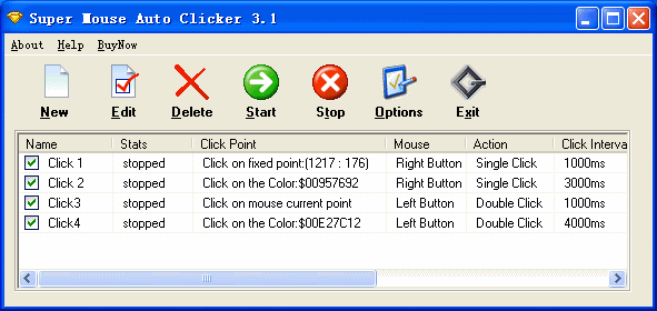 Click to view Super Mouse Auto Clicker 3.6 screenshot